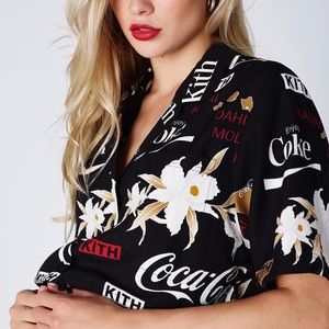 (SOLD) Coca Cola Kith Hawaiian Crop Top Shirt (XS)